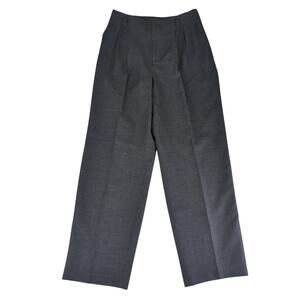 Sundance 100% Wool Trouser Pants Wide Leg Relaxed High-rise Women's Size 12 Gray